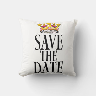 Coussin Couronne de mariage pour sauvegarde de la date