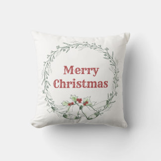 Coussin Couronne de nom de famille aux feuilles vertes Sim