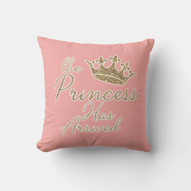 Coussin Couronne de Reine en Or Rose Princesse Arr content (Recto)