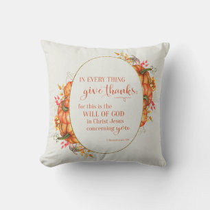 Coussin Couronne de remerciements en toute chose