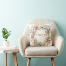 Couronne de tulipes eucalyptus, Shalom aquarelle o