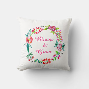 Coussin couronne florale personnalisée