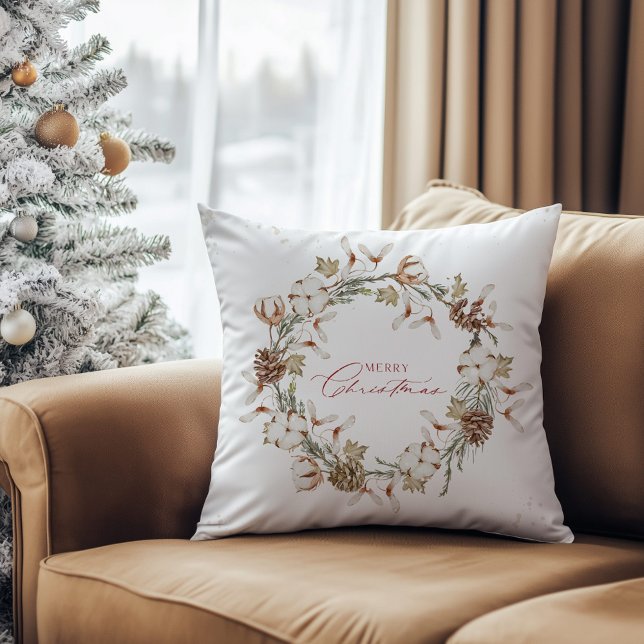 Coussin Couronne minimaliste de Noël (Créateur téléchargé)
