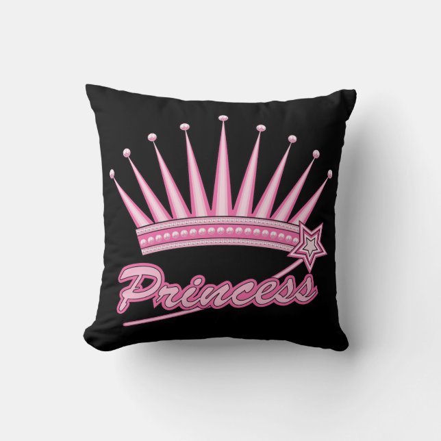 Coussin Couronne rose princesse (Recto)