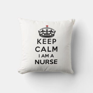 Coussin couronne rouge Conserver le calme Je suis infirmiè