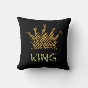 Coussin Couronne royale écriture manuscrite art