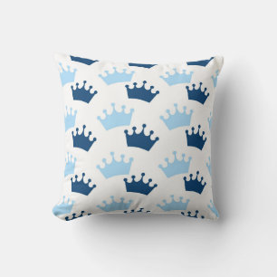 Coussin Couronnes royales bleues décor de conte de fées pr
