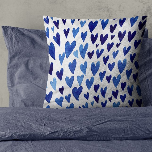 Coussin Cours de jour Valentines explosion - bleu (Créateur téléchargé)
