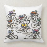 Coussin Course à vélo<br><div class="desc">Illustration numérique de people competing in bicycle race | Dorling | AssetID: 91284940</div>