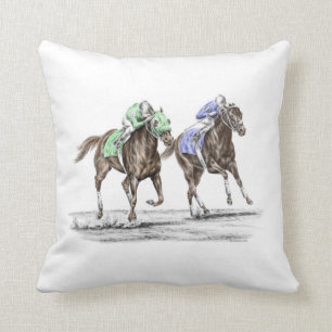 Coussin Course de chevaux à Thoroughbred