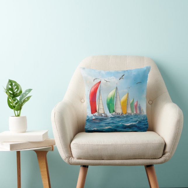 Coussin Course de voiliers en haute mer (Chaise)