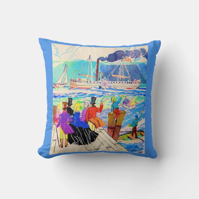 Coussin course de yacht du 19e siècle (Recto)