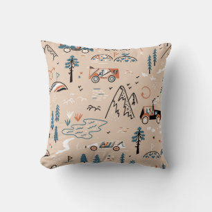 Coussin Course hors route, vintage sans couture.