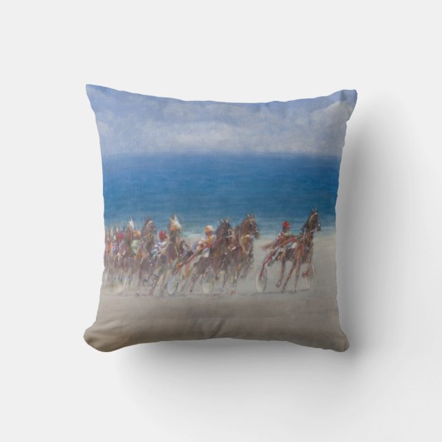 Coussin Courses Lancieux la Bretagne 2014 de trot (Recto)