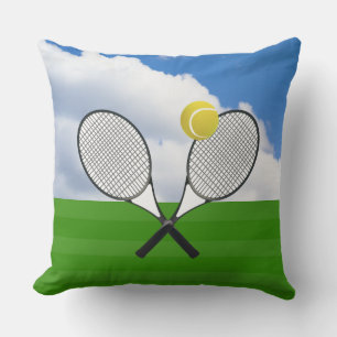 Coussin court de tennis et RACKETS DE TENNIS