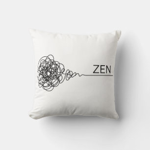 Coussin Couseau Minimaliste de Santé Mentale Gribouillis