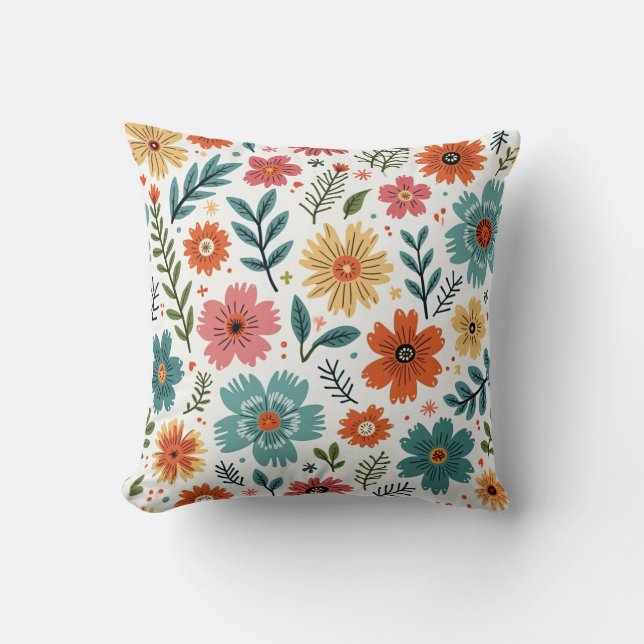 coussin coussin à motif floral (Recto)
