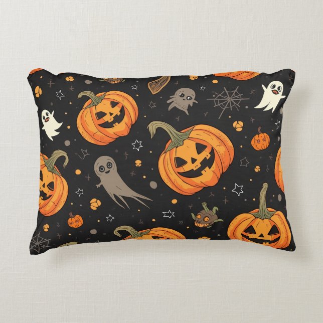 coussin coussin citrouille halloween (Devant)