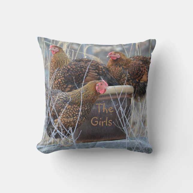 Coussin "Coussin confortable de poulet des filles" (Recto)