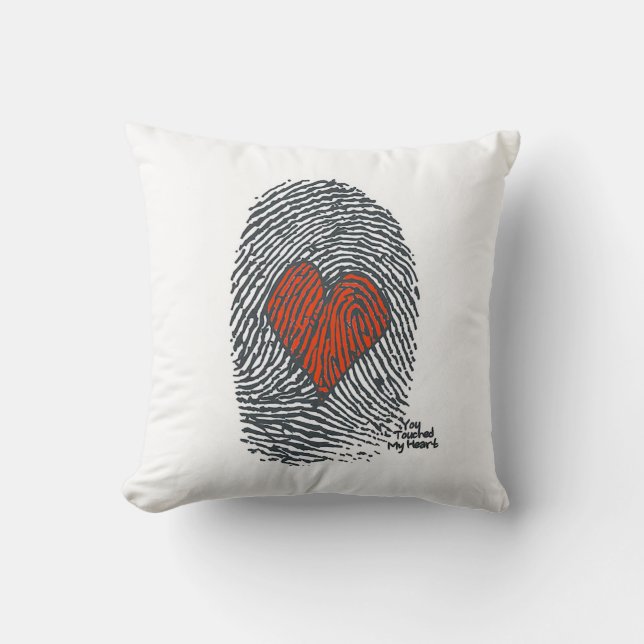 Coussin coussin/coussin d'empreinte digitale de coeur (Recto)