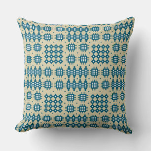 Coussin Coussin, Cushion Welsh Tapestry Motif : Navy Taupe
