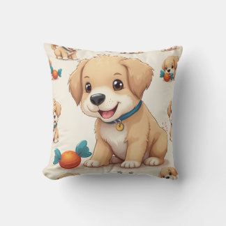 coussin coussin de chiot sourire