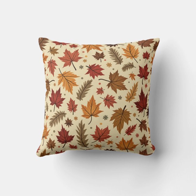 coussin coussin de la feuille d'automne (Verso)