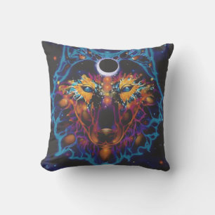 Coussin "Coussin de loup cosmique - Galaxie mystique