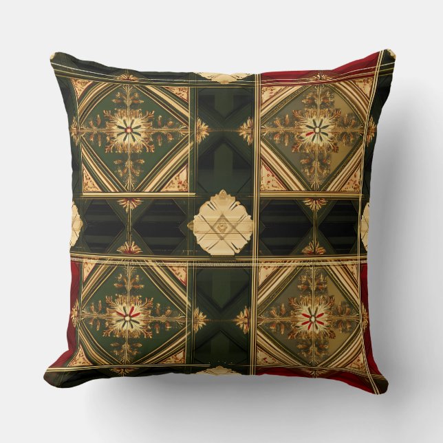 Coussin "Coussin de Noël de luxe" "Décor de Vacances d'Or" (Recto)