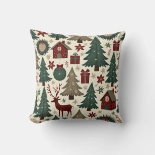 Coussin coussin de Noël paisible