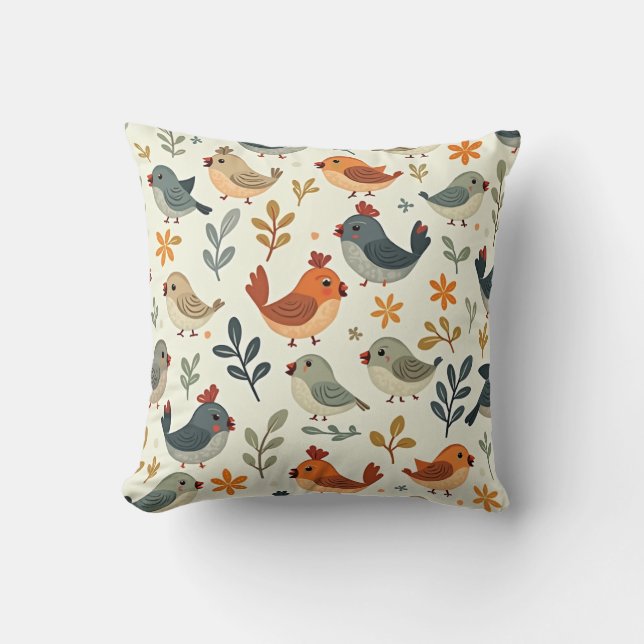coussin coussin d'oiseau mignon (Recto)