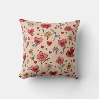 coussin coussin fleur amour