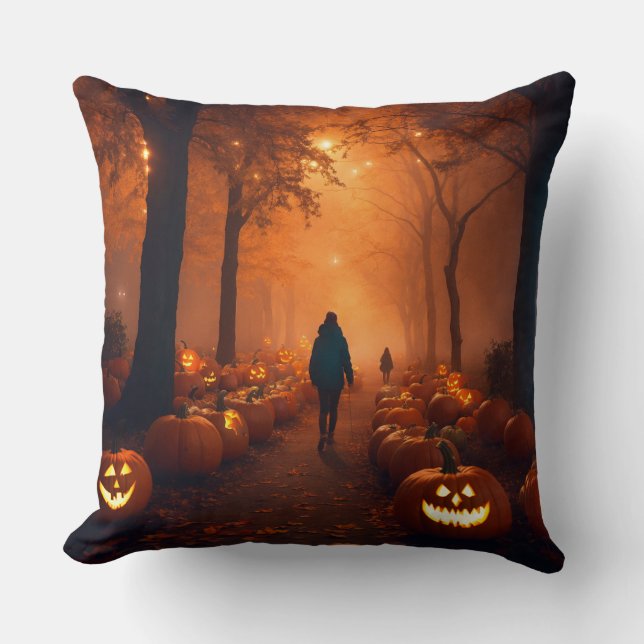 Coussin "Coussin imprimé Halloween Éffrayant (Recto)