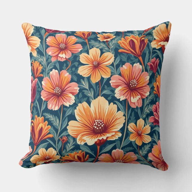 coussin coussin motif à fleurs (Recto)