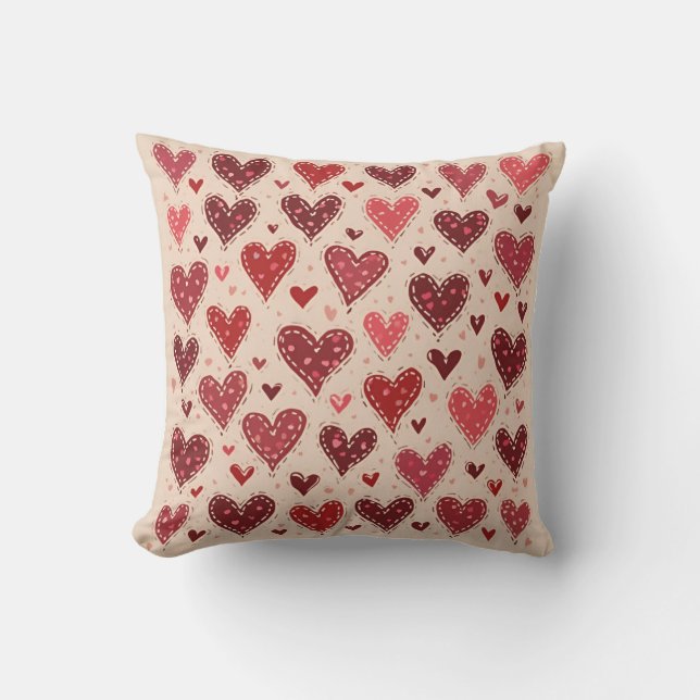 Coussin coussin motif d'amour (Recto)