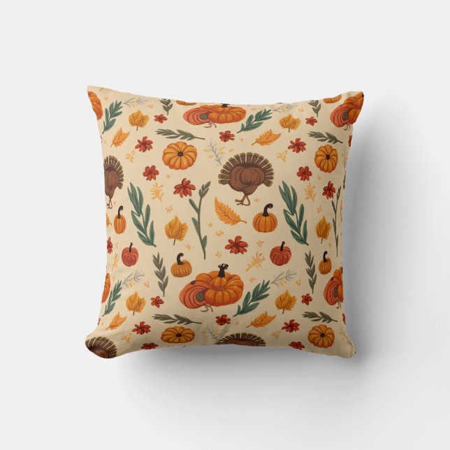 Coussin coussin motif Thanksgiving (Recto)