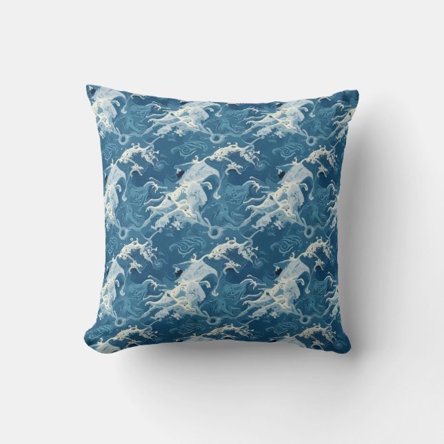coussin coussin motif vague (Recto)
