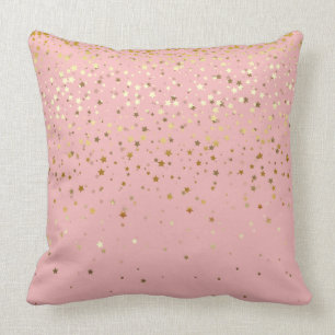 Coussin Coussin-Oeillet carré de petites étoiles d'or