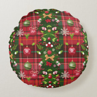 Coussin coussin rond de Noël