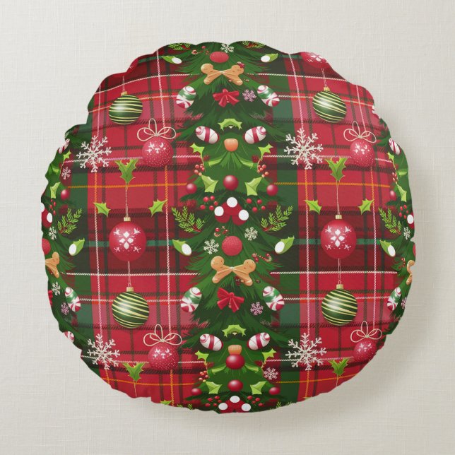 Coussin coussin rond de Noël (Devant)