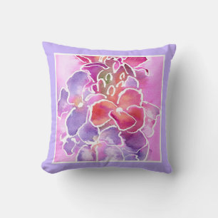 Coussin Coussin, Rose, Mauve, Fleurs murales bleues