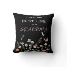 Coussin-Vivre la meilleure vie comme grand-mère!