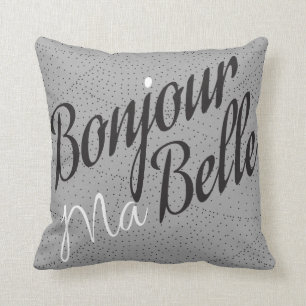 Coussin Coutume française de belle de Bonjour mA de