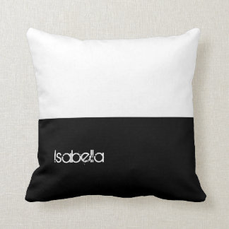 Coussin Coutume noire et blanche que votre nom ici se