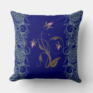Coussin Couvercle d'oreiller design bleu moderne
