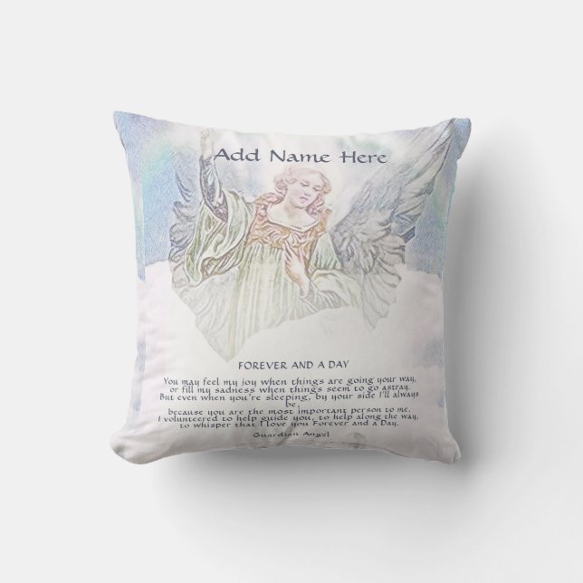 Coussin Couverture Angel Guardian personnalisée (Recto)