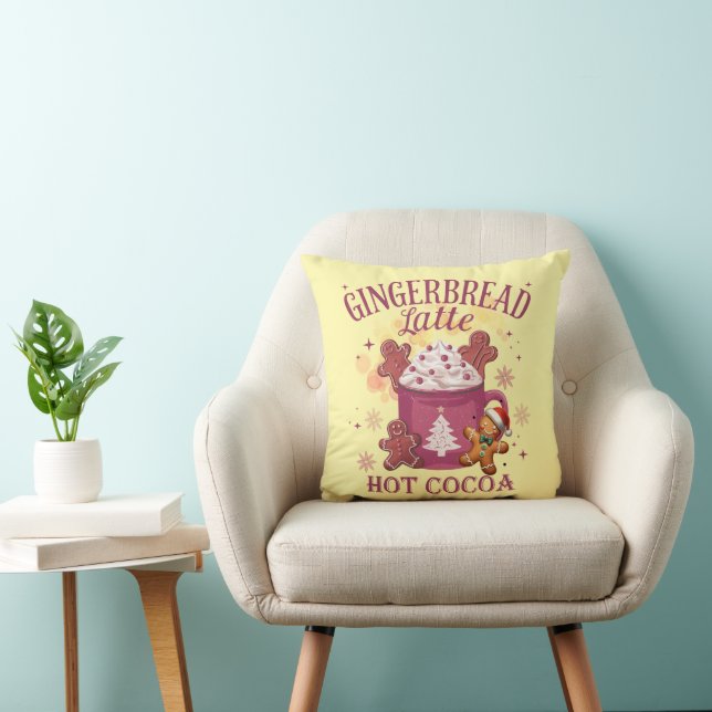 Coussin Couverture bébé Noël latte pain d'épice chaud (Chaise)