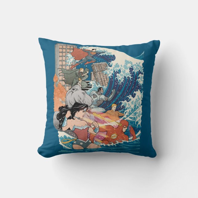 Coussin Couverture comique de la Ligue de Justice #15 Vari (Recto)