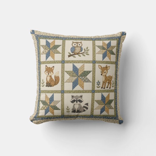 Coussin Couverture de créatures des bois (Recto)