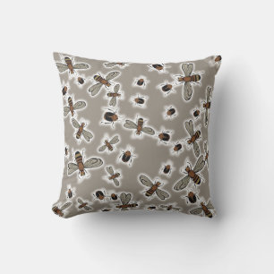 Coussin couverture de duvet insectes